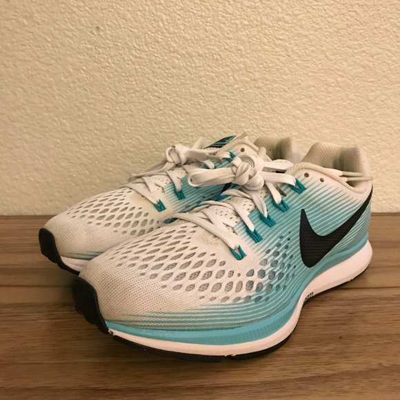 Nike Womens Air Zoom Pegasus 34 Blue/Green Running Shoes Size 8 880560-101 NWOB - Picture 2 of 7